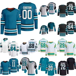 Män barn kvinnor 2024 alternativ hockey 11 Luke Kunin Jersey 18 Filip Zadina 29 Mackenzie Blackwood 64 Mikael Granlund 20 Fabian Zetterlund Mike Hoffman William Eklund