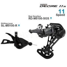 Shimano Deore M5100 Grup seti değiştirici SL-M5100 SL-M5100-IR arka vese RD-M5100 RD-M5120 MTB bisikleti için 11 vitesli orijinal parçalar