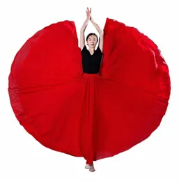 Chiff stor swing dance kjol kvinnor elegant spansk scen prestation traditionell etnisk xinjiang danskläder flamenco kjolar m1ky#