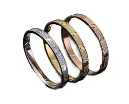 Titanium Bangle Steel 3 Row Full Diamond Bracelet Fashion Women Men Chirstmas Bangle Bracelets Distance Jewelry Gift with velvet bag 20 color size q9