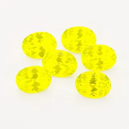 1 PZ 6x8 MM Sfaccettato Giallo LumogranatoFluorescente Ce YAGYttrio Alluminio GranatoGemme SfuseCristallo ArtificialeUV Bagliore Diurno 4120147 240315