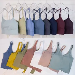 LL Women's Yoga lingerie Y Bra U Vest Sports Shockproof Classic Popular Fitness Butter Soft Vest Gym Back Removable Chest Mats Retail and Wholesale