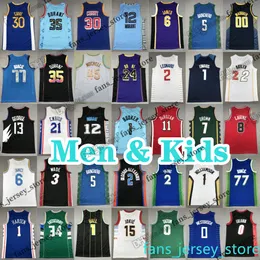 Men kids Basketball Jerseys 3 Davis Beal Paul 30 Curry 11 young 23 james Stephen 24 bryant Giannis 1 LaMelo ball 12 Ja morant 35 Kevin Durant Brown LaVine Vucevic Garland