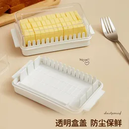 2024 Cutowanie masła Przezroczyste pudełko o dużej pojemności niskiej obowiązywania lodówki do przechowywania sera świeżego pudełka