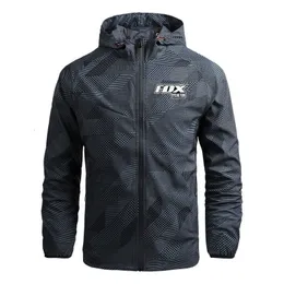 Fox Cycling Team Windproof Motorcykeljacka Mens Mens Downhill Cycling Jackets MTB Breattable Cykelkläder Mountain Bike Jersey 240318