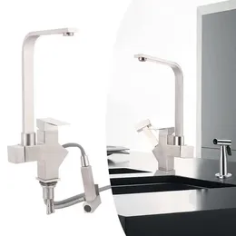 Bathroom Sink Faucets G1/2 Kitchen Faucet And Cold Mixer Tap Pull Out Sprayer Stainless Steel Basin Robinet Salle De Bain