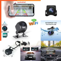 IOS 용 New Rear HD Wi -Fi Car Back Side보기 리버스 백업 카메라 업그레이드 iOS 안드로이드 휴대 전화 모니터 시스템