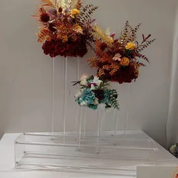 Outros suprimentos de festa de evento atacado 40cm a 130cm novo design decoração cenário claro acrílico plinths suporte pequeno bolo mesa flor dh7c6