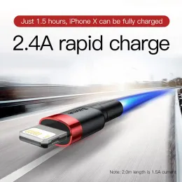 Baseus USB -кабель для iPhone 12 11 Pro Max 8 x xr Fast Charge для iPhone Cable USB Data Sync Data Cablefone Cableber