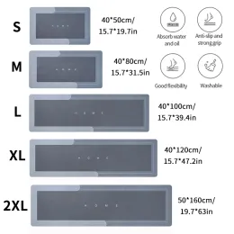 Küchenbodenmatte Schlafzimmer Wohnzimmer Langer Streifen Teppich Flur Dekorative Teppich Badezimmer Eingangstür Nicht rutschende Absorption Matte