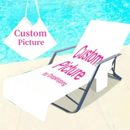 Chair Covers Custom Beach Cover Holiday Garden Swimming Pool Lounger Chairs With Storage Pocket Summer Quick Drying Towel