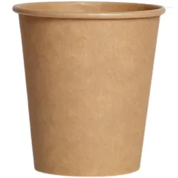 Engångskoppar Straws Cup Milk för att dricka fest Dipoable S Supplie Paper 2.5/4/7/8oz 100pc/Pack Coffee Kraft