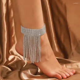 Cavigliere 2024 Cavigliera con strass Stile etnico Lucido Pieno di diamanti Ornamenti per i piedi Accessori per tacchi alti Bracciale per gambe