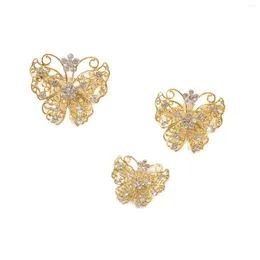 Broches Elegante Liga Muçulmana Broche Pin Borboleta Peito Flor Para Mulheres