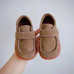캐주얼 신발 가을 어린이 아기 아기 갈색 어린이 브랜드 소년 학교 패션 발레 모카신 소프트 로퍼