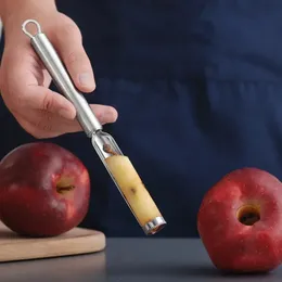 2024 4st /set rostfritt stål frukt corer röda datum äppelpäron corer frukt frö kärna remover skivare kniv frukt grönsaksverktyg säker, här