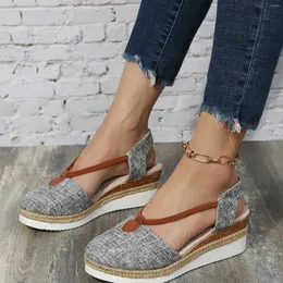 Dress Shoes Ladies Baotou Wedges Sandals Casual Plus Size Platform Summer Sandalias De Mujer Zapatos 2024 Tendencia