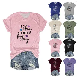 Damen-T-Shirts „It's Okay Not Be“, lange Ärmel für Damen, Damen-Sportbekleidung, trockenes T-Shirt aus 100 Polyester