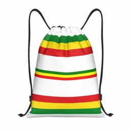 Zaino con coulisse Rasta Stripe Rasta personalizzato Uomo Donna Leggero Zaino da palestra sportivo giamaicano F0R7 #