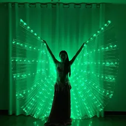 Ruoru Belly Dance Led Butterfly Wings Party Festival Performance Fluorescen Isis Wings Belly Dancing Carnival visar Halloween