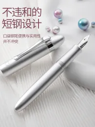 Hongdian M1 Mini portátil Pocket Metal Smile Pen 26# Nib School Office Supplies Writing Stationery Gift Pen