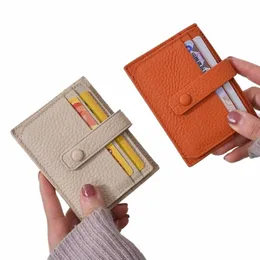 Ультратонкая сумка для карт из искусственной кожи ID Card Holder Bank Credit Card Box Multi Slot Slim Case Wallet Женщины Мужчины Business Cover m9bJ #