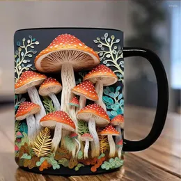 Tazze Funghi Magici Tazza da tè Uffici in ceramica Novità Bevanda Divertente Tazza da caffè Regali ideali per gli amici