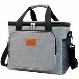 Borsa termica isolata Borsa da pranzo portatile Vino Birra Dispositivo di raffreddamento Borsa a tracolla con tracolla Pasticceria Torta Camp Picnic Cibo Ctainer Z53B #