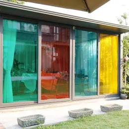 Fensteraufkleber, mehrfarbig, dekorative Glasfolie, Haustier, UV-Schutz, transparent, für Auto, Zuhause, Büro, Geschäft, Tönungsfolie