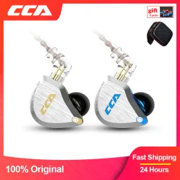 Fones de ouvido CCA C12 5BA + 1DD Híbrido pendurado no ouvido fone de ouvido 12 unidade de drivers HIFI DJ monitor fone de ouvido fones de ouvido com cancelamento de ruído PC gamer com fio