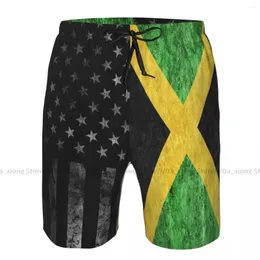 شورت الرجال للرجال العلم المعدني في جامايكا السباحة الجافة السريعة للرجال