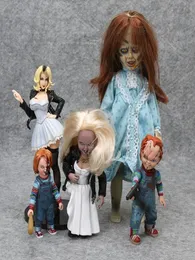 Neca Chucky Action Figururs Child039s Spela Good Guys Horror Doll Scary Bride of Chucky Living Dead Dolls PVC Toy Halloween Gift Y6047075