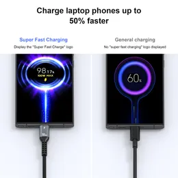 100W USB C to Type C 케이블 5A PD MacBook 용 빠른 충전수 케이블 데이터 코드 Xiaomi Poco Huawei Samung USB Woven Cable 2M