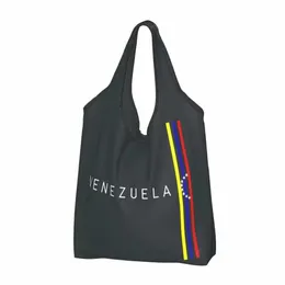 Flagge Venezuela Lebensmittelgeschäft Taschen Shopper Tote Umhängetasche Große Kapazität Tragbare Bolivarische Republik Handtasche M2AK #