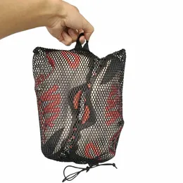 DrawString Mesh Storage Bag Mesh Carry Bag Multi Purpose Mesh Travel Pouch Ultralight Breattable för simning Diving Snorkling T8WJ#