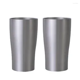 Mugs 304 Stainless Steel 2Pcs Double Layer Car Travel Cup Camping Vacuum Water Coffee Mug Insulation Cold Draft Beer