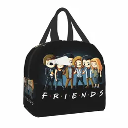 friends Characters Carto Anime Insulated Lunch Bag for Women Portable Thermal Cooler Bento Box Cam Picnic Food Lunch Boxes i11O#
