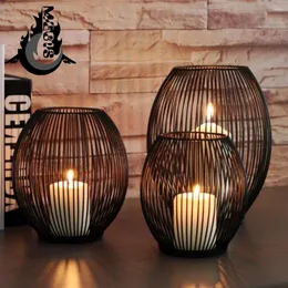 شموع شموع 6 بوصة من الحديد الأسلاك الحديد Tealight حامل كأس المنزل ديكور المنزل