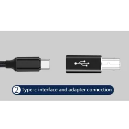 USB Type C Female to USB B Male Adapter for Scanner Printer Converter USB C Data Transfer Adapter for MIDI Controller Keyboard