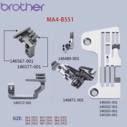 Maskiner Brother Sewing Machine Gauge Set MA4B551 Needle Plate 146501, Feed Dog146572/146577, Presser Foot 146871, Needle Clamp 146489