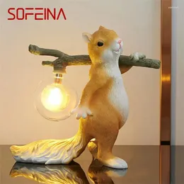 Table Lamps SOFEINA Nordic Lamp Creative Squirrel LED Decorative For Home Children Small Desk Light