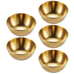 Plates 5 Pcs Seasoning Dish Bandejas Para Comida Spice Plate Snack Stainless Steel Sauce Dishes Child