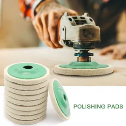 SPEEDWOX 8-Piece Polishing Kit - 5 Wool Buffing Wheels + 3 Compounds For Angle Grinder (4.5")