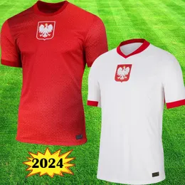 3XL 4XL 폴란드 유로 2024 Lewandowski Jersey 남자 키트 키트 폴로니아 축구 키트 Milik Zalewski 폴란드 폴란드 축구 셔츠 폴렌 24 폴란드 Maillot Foot Pologne