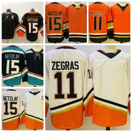 2023 Reverse Retro 15 Ryan Getzlaf Hockey Jerseys 2.0 Orange 15 Black White Shirts