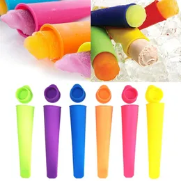 Baking Moulds Colorful DIY Ice Cream Mold Silicone Handheld Popsicle Tray Moldes De Silicon Para Helados Drop