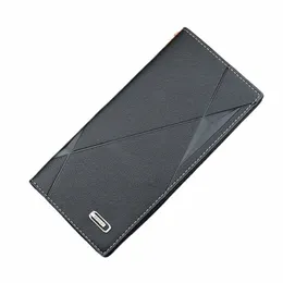 Neue Männer Brieftaschen Männliche PU-Leder Geldbörsen Bifold Slim Kartenhalter Hohe Qualität LG Geldbörse Tragbare Multi-Karte Positi Mey Bag M9rT #