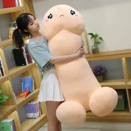 عملاق Long Pillow LifeLike Penis Plush Toy محشوة Dick Trick Doll Pens Plush Plush Plush Gift For Lovers