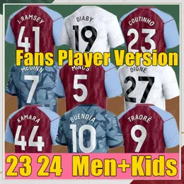 2024 2025 Aston Villas Soccer Jerseys Kit Kit Home Football Jersey Training Fan Wersja McGinn Buendia Watkins Camisetas futbol Mings Maillot Foot