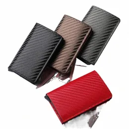 ID Credit Bank Card Holder Wallet Luxury Brand Men Atti Locking Magic Leather Slim Mini Small Mey Wallets Case V9xr#